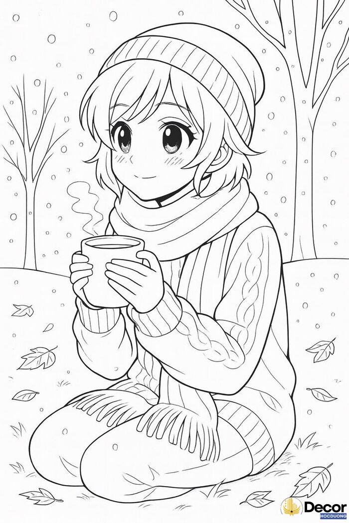 tranh tô màu anime cho bé