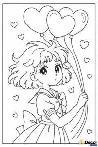 tranh tô màu anime dành cho bé