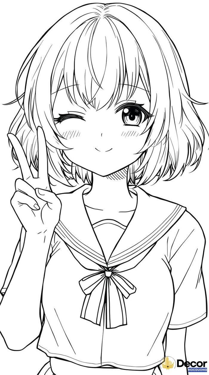 tranh tô màu anime