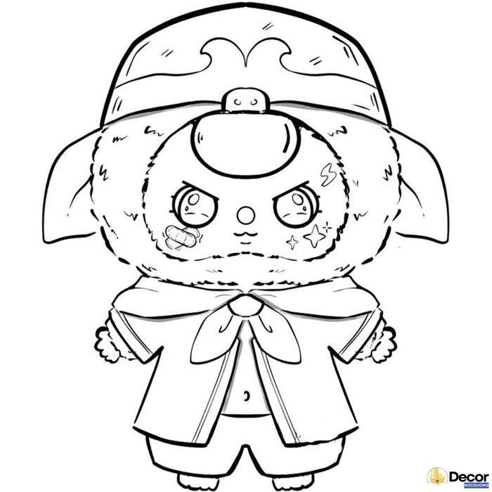 tranh tô màu baby three sáng tạo