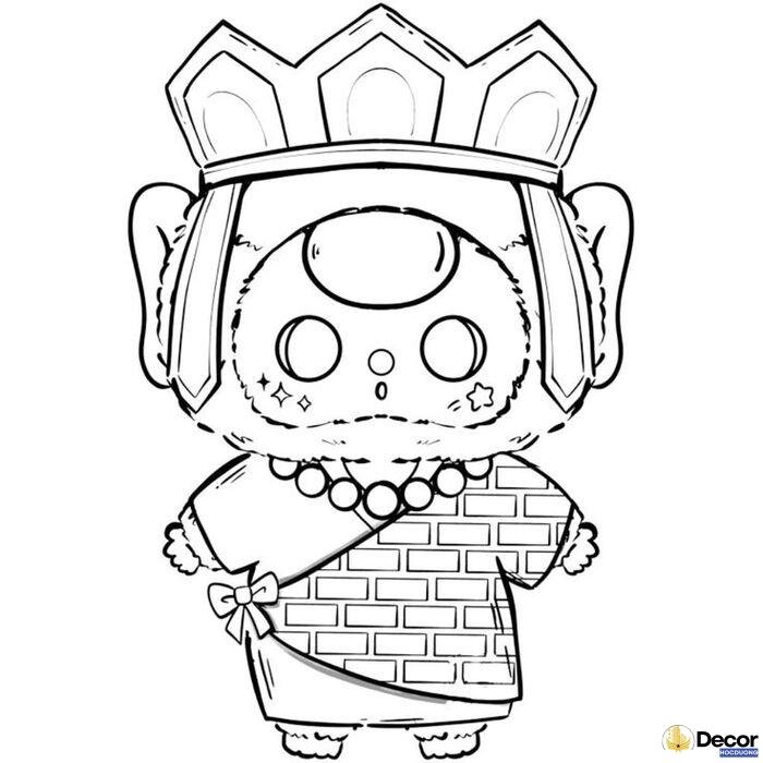 tranh tô màu baby three xinh xắn