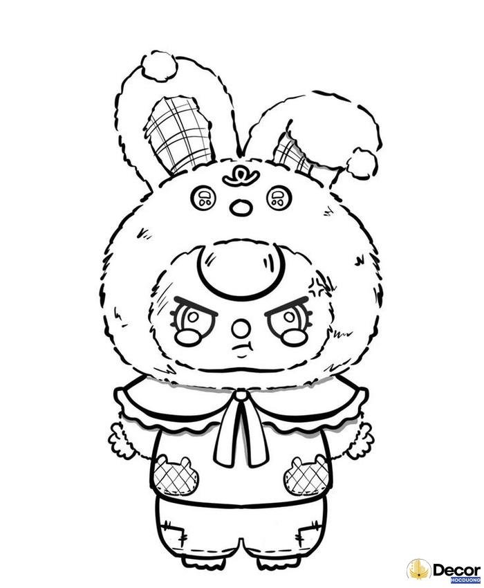 tranh tô màu baby three