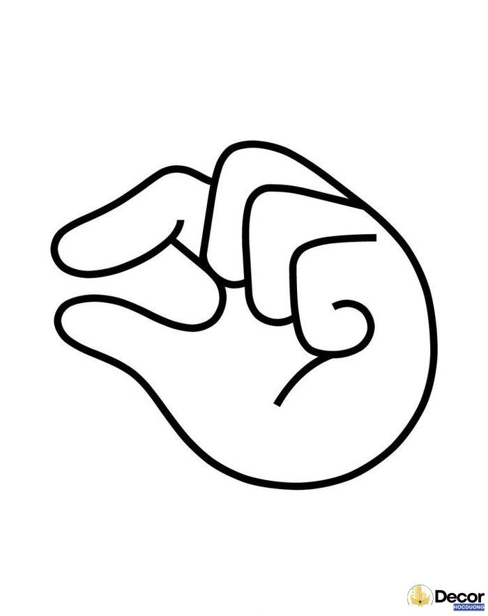 tranh tô màu bàn tay đơn giản