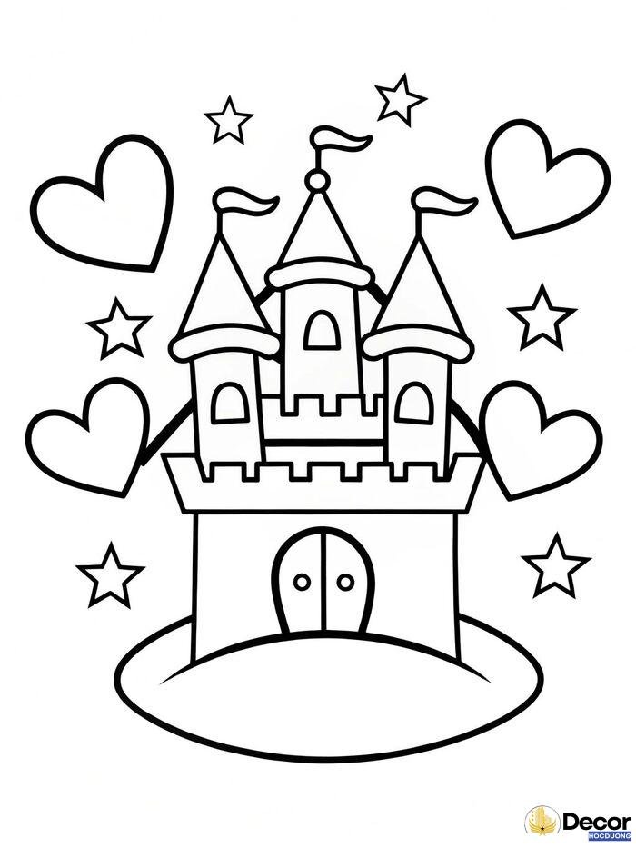 tranh tô màu bé 6 tuổi dễ thương