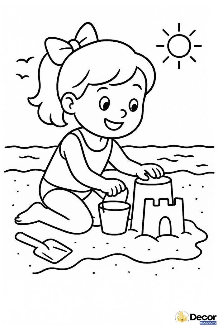 tranh tô màu bé học tô chữ