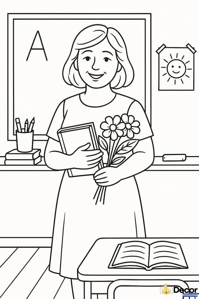 tranh tô màu bé làm thiệp 20 11