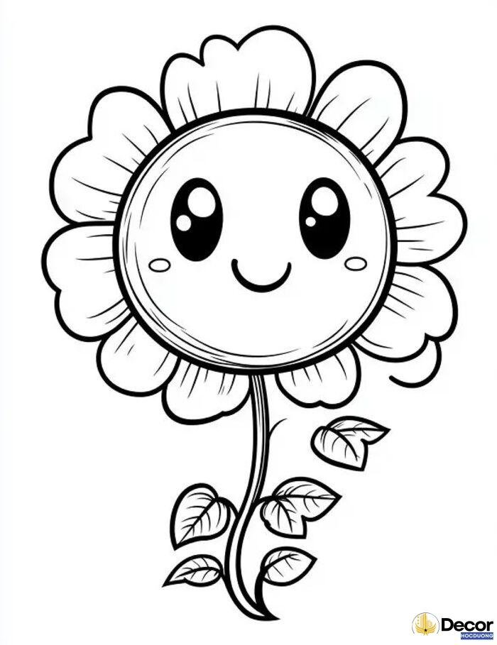 tranh tô màu bông hoa đẹp