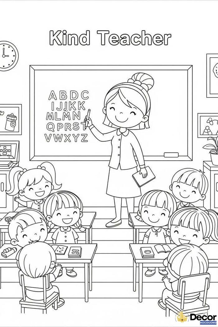 tranh tô màu cảm ơn thầy cô