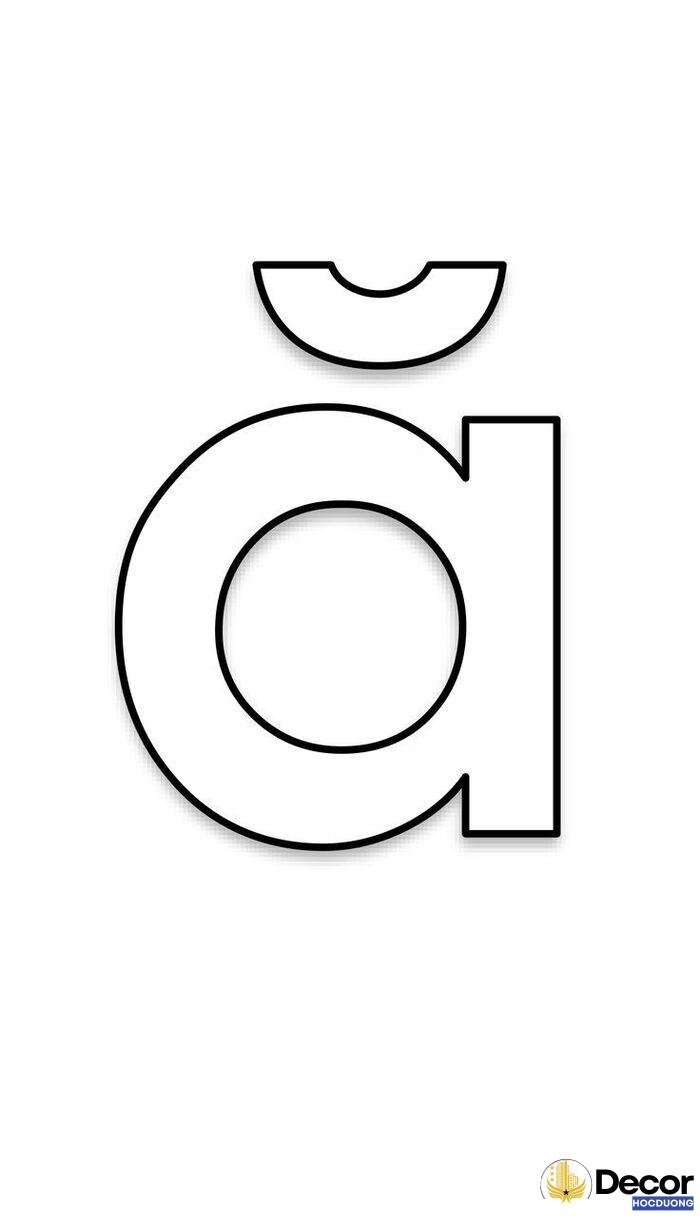 tranh tô màu chữ cái ă