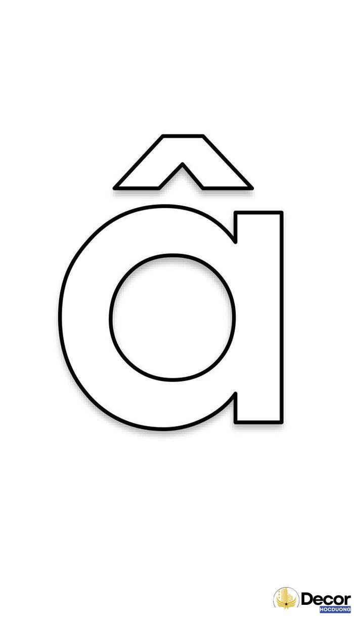 tranh tô màu chữ cái â