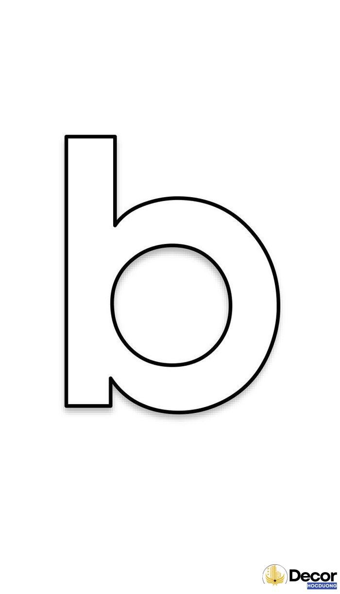 tranh tô màu chữ cái b