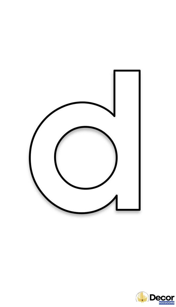 tranh tô màu chữ cái d