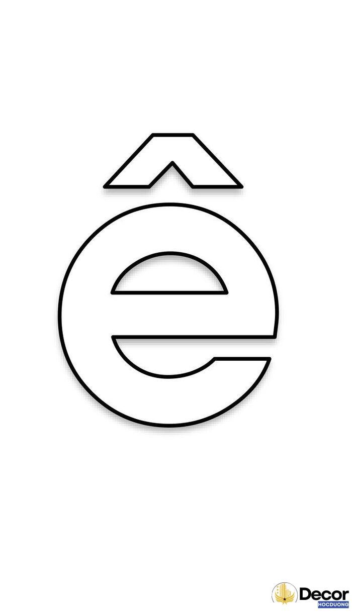 tranh tô màu chữ cái ê