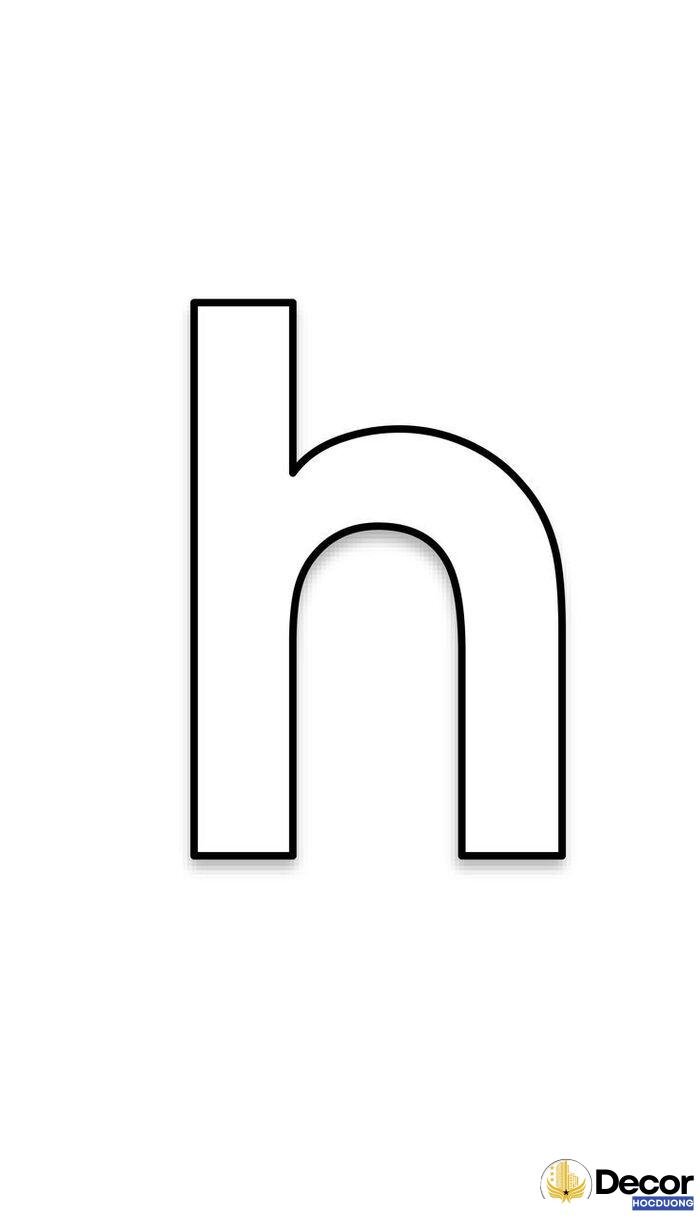 tranh tô màu chữ cái h