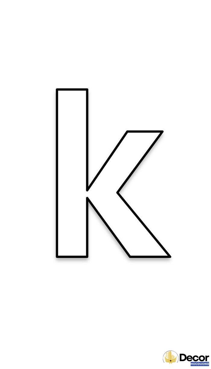 tranh tô màu chữ cái k