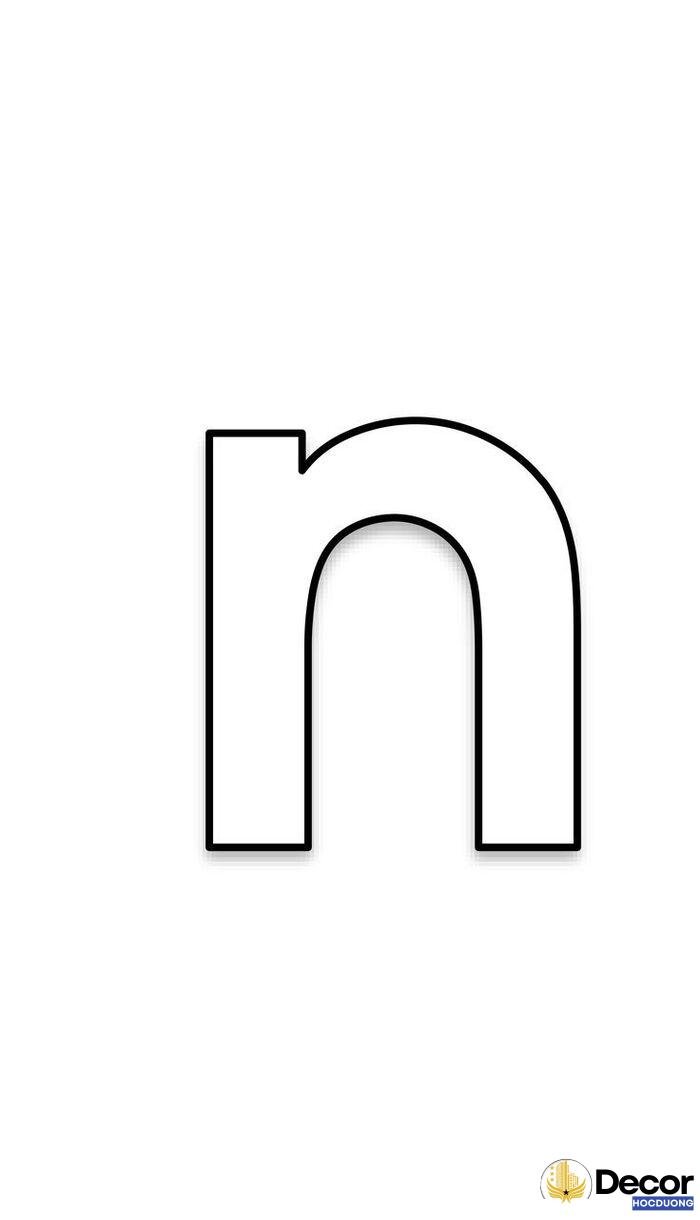 tranh tô màu chữ cái n