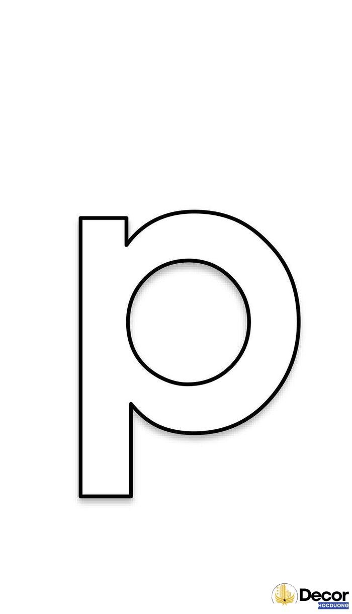 tranh tô màu chữ cái p