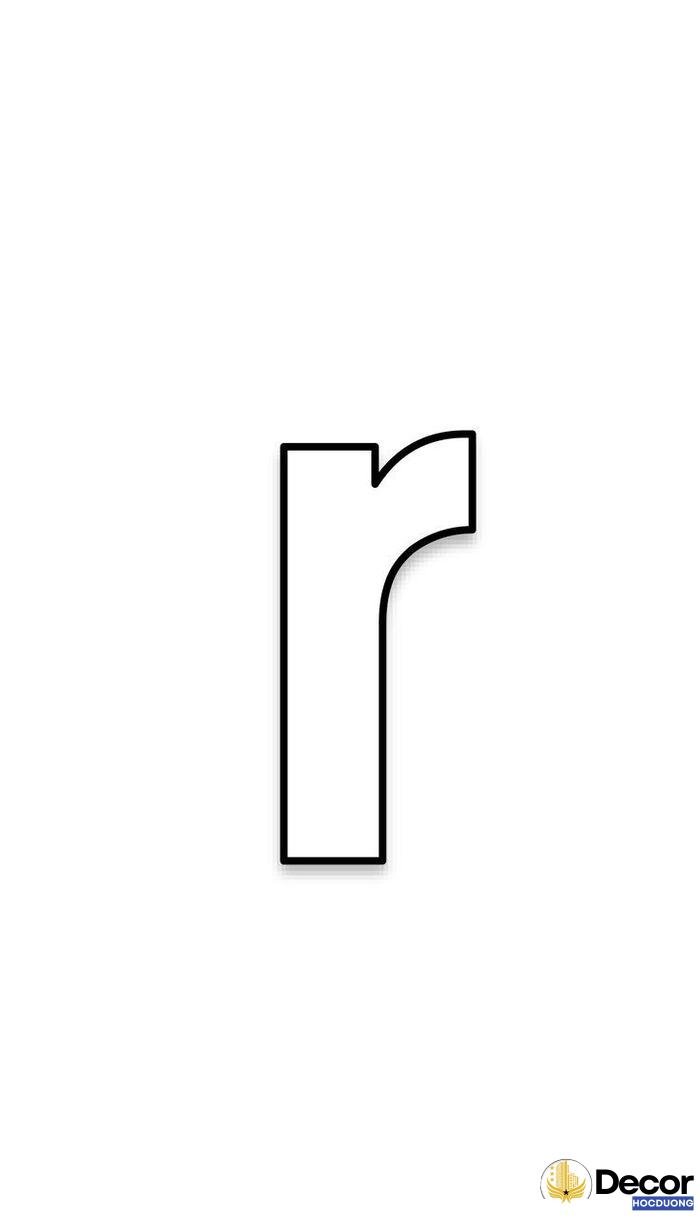 tranh tô màu chữ cái r
