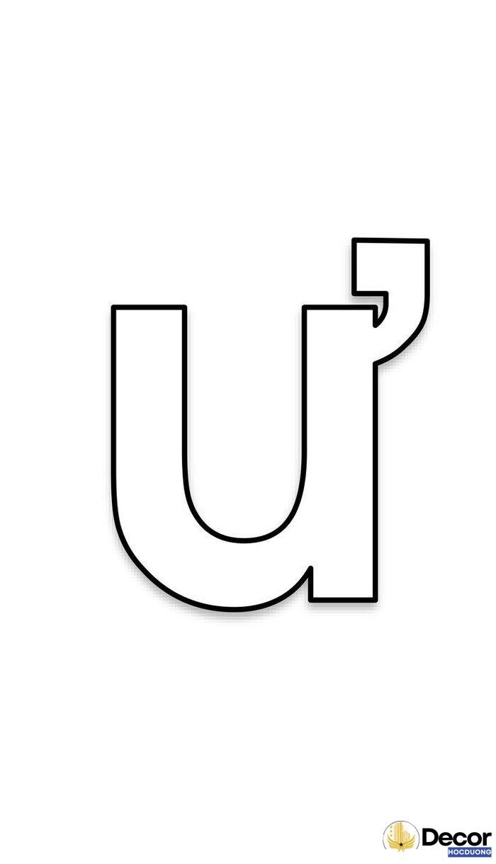 tranh tô màu chữ cái ư