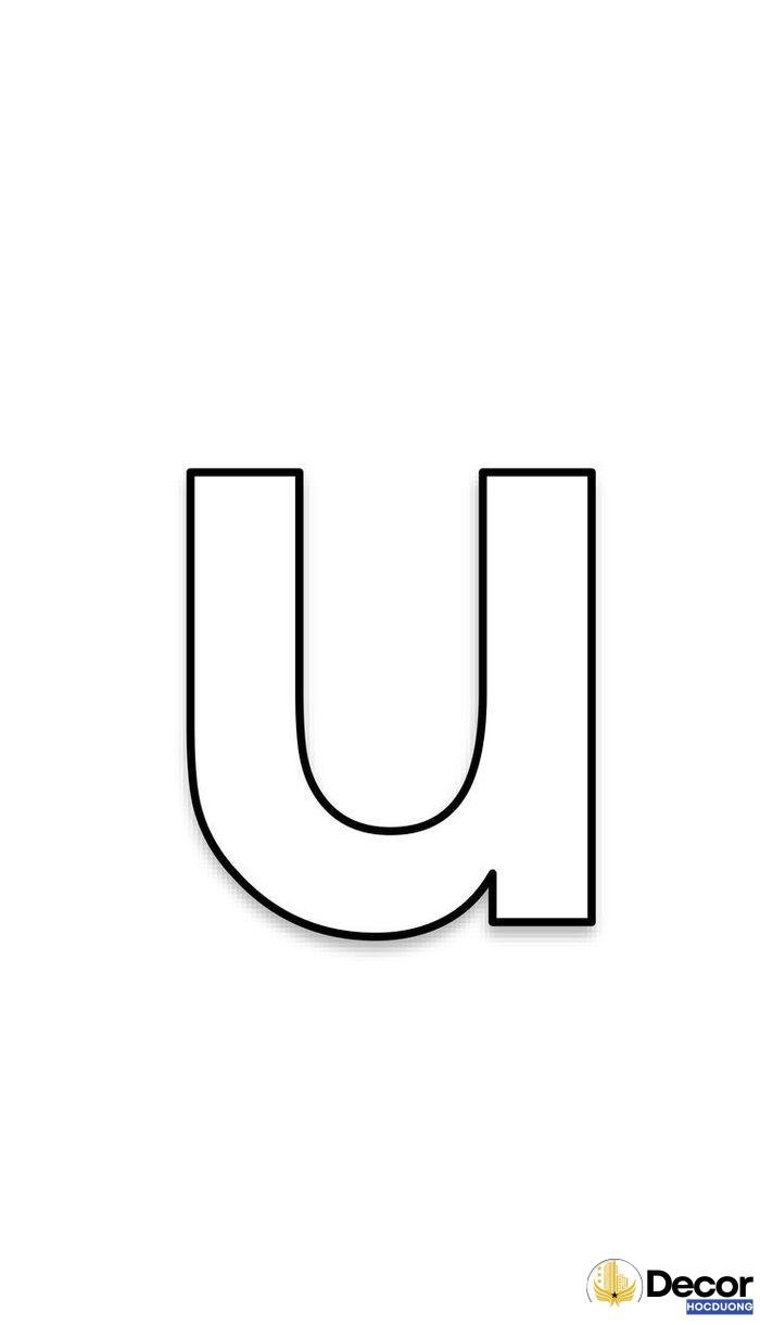 tranh tô màu chữ cái u