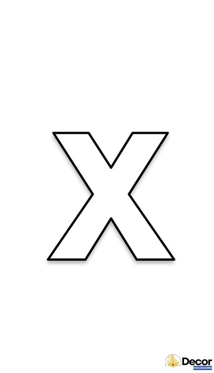 tranh tô màu chữ cái x