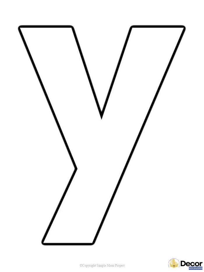 tranh tô màu chữ cái y