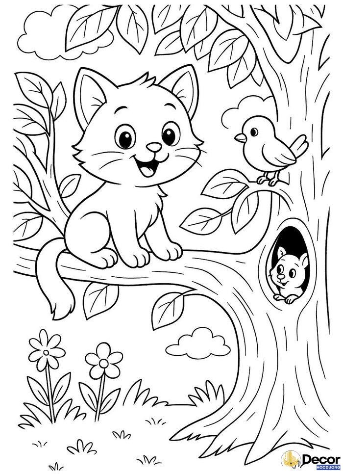 tranh tô màu chủ đề học tập