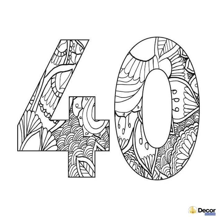tranh tô màu chữ số tiếng anh ngộ nghĩnh