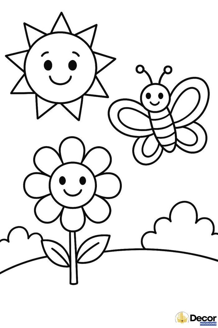 tranh tô màu cơ bản cho bé 6 tuổi