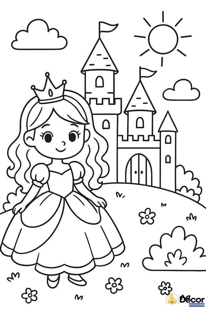 tranh tô màu đơn giản cho bé 6 tuổi