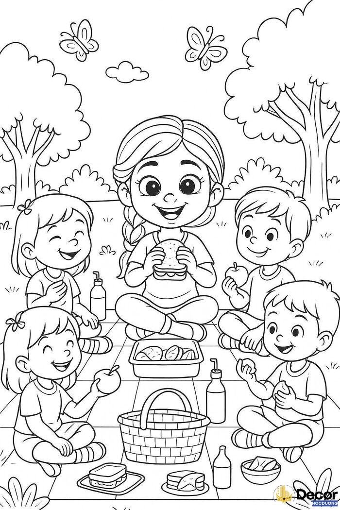 tranh tô màu gia đình