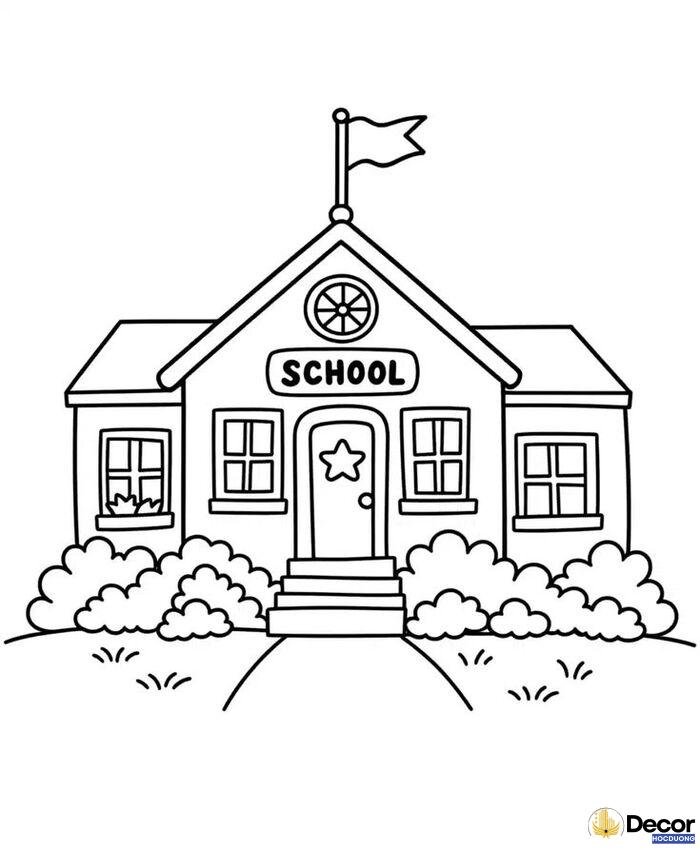 tranh tô màu giờ học mầm non