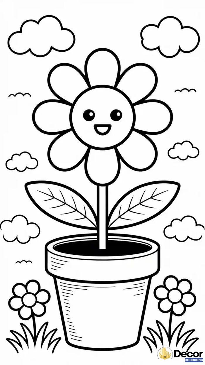 tranh tô màu hoa đẹp