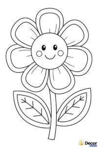 tranh tô màu hoa đơn giản