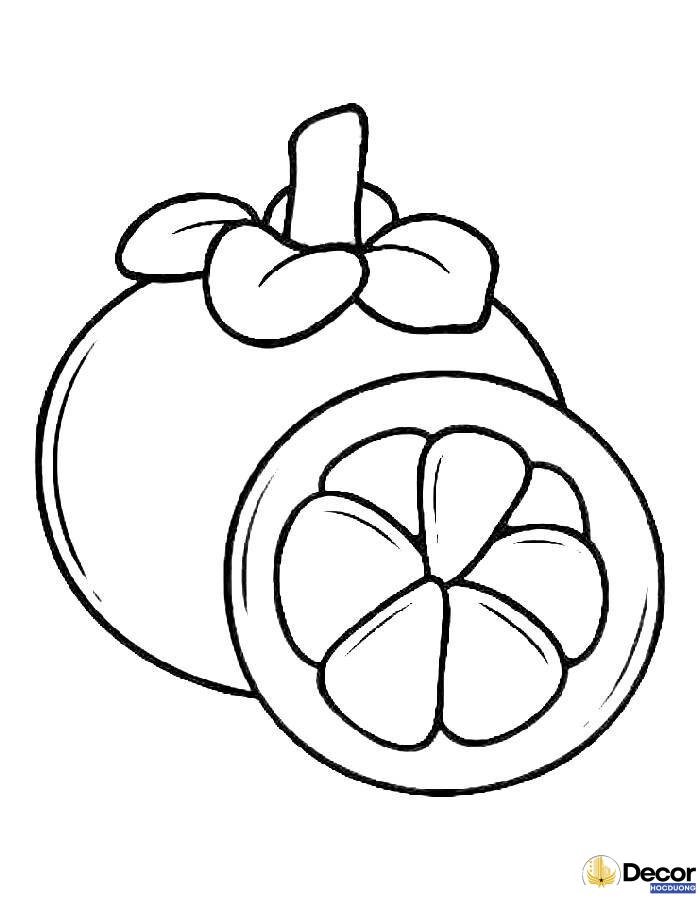 tranh tô màu hoa quả xinh xắn