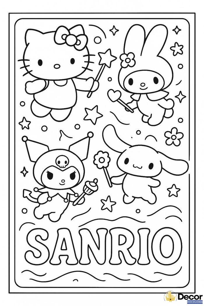 tranh tô màu hoạt hình bé thích