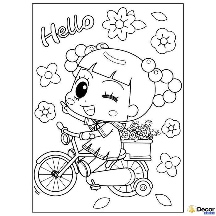 tranh tô màu hoạt hình cho bé sáng tạo