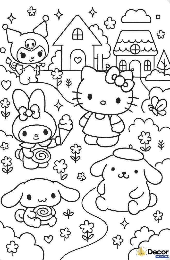 tranh tô màu hoạt hình cổ điển