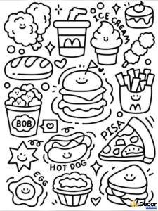 tranh tô màu hoạt hình cute