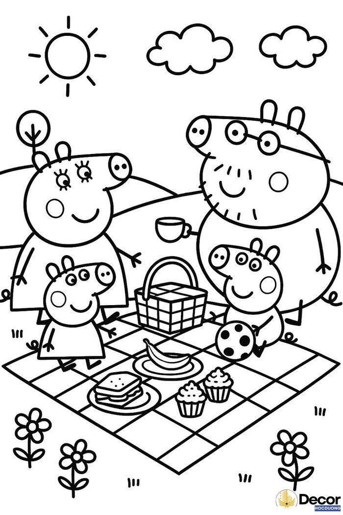 tranh tô màu hoạt hình nhiều nhân vật