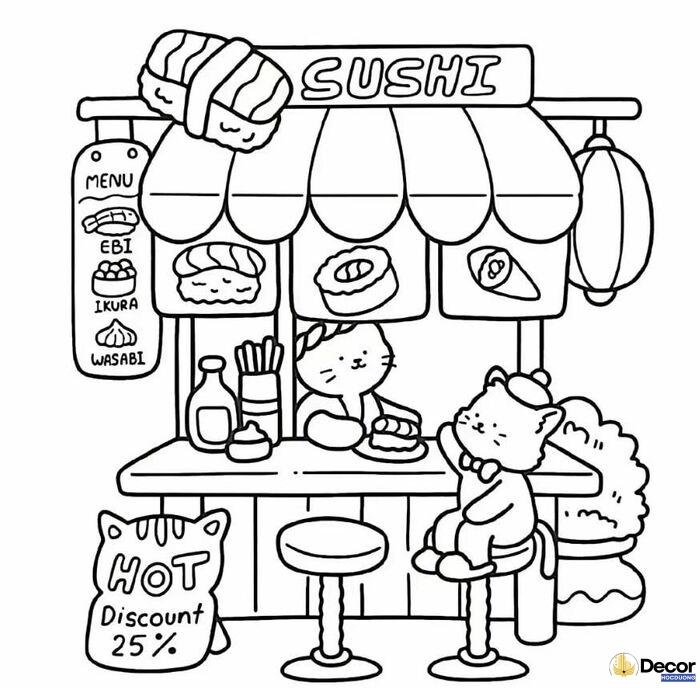 tranh tô màu hoạt hình vui chơi