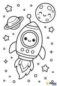 tranh tô màu học đường cho bé