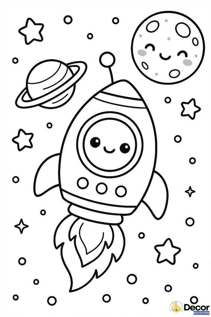 tranh tô màu học đường cho bé