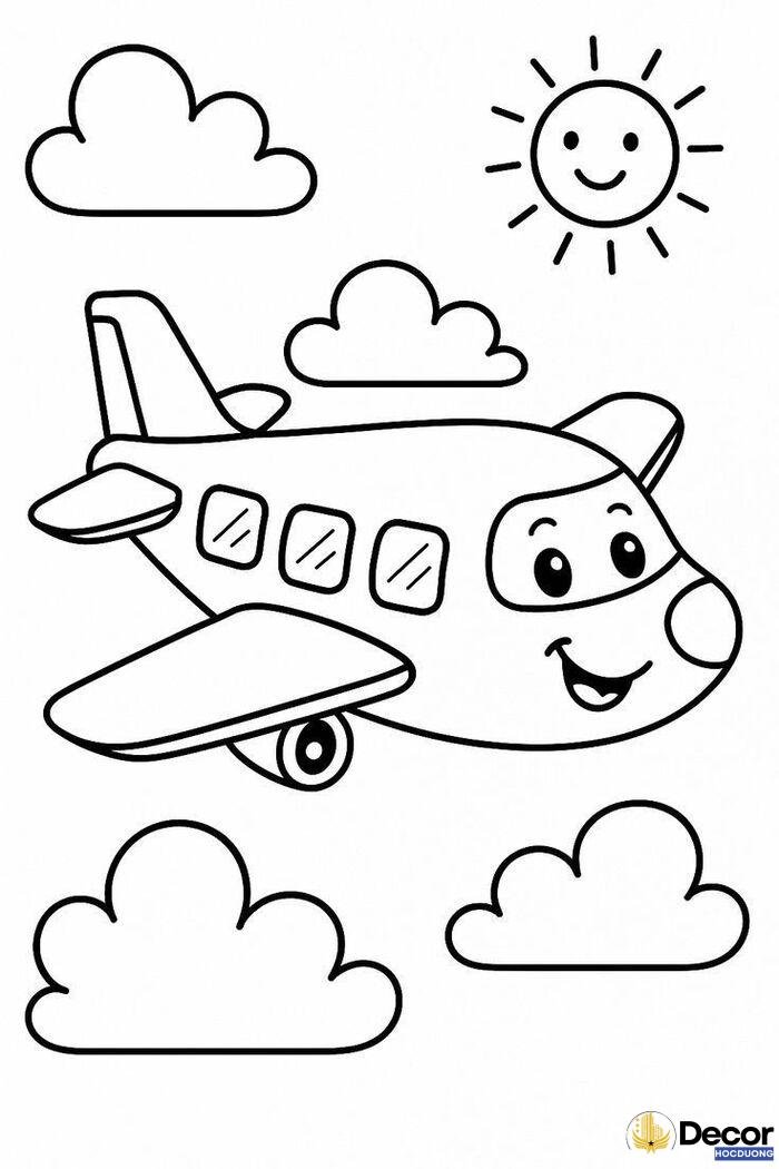 tranh tô màu máy bay đẹp mắt