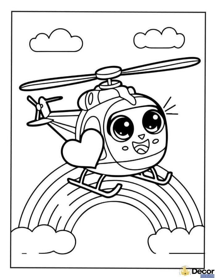 tranh tô màu máy bay mini