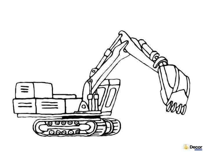 tranh tô màu máy xúc nghệ thuật