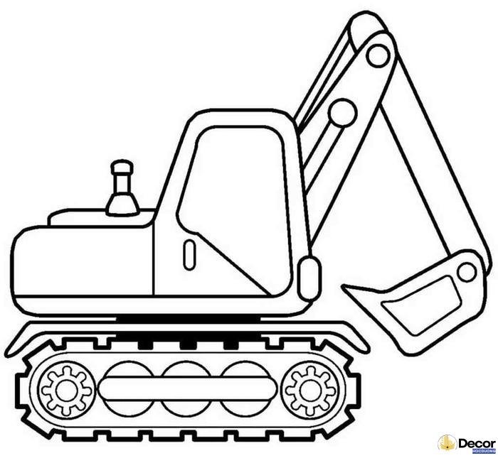 tranh tô màu máy xúc thẩm mỹ