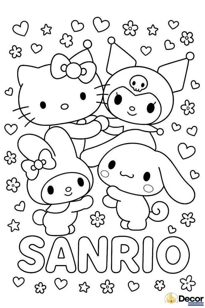 tranh tô màu nhân vật hoạt hình cho bé