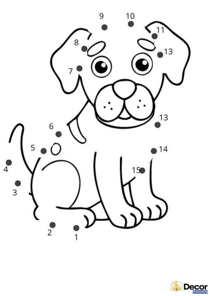 tranh tô màu nối số dễ hiểu