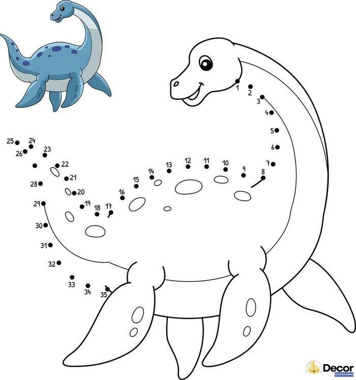 tranh tô màu nối số đẹp